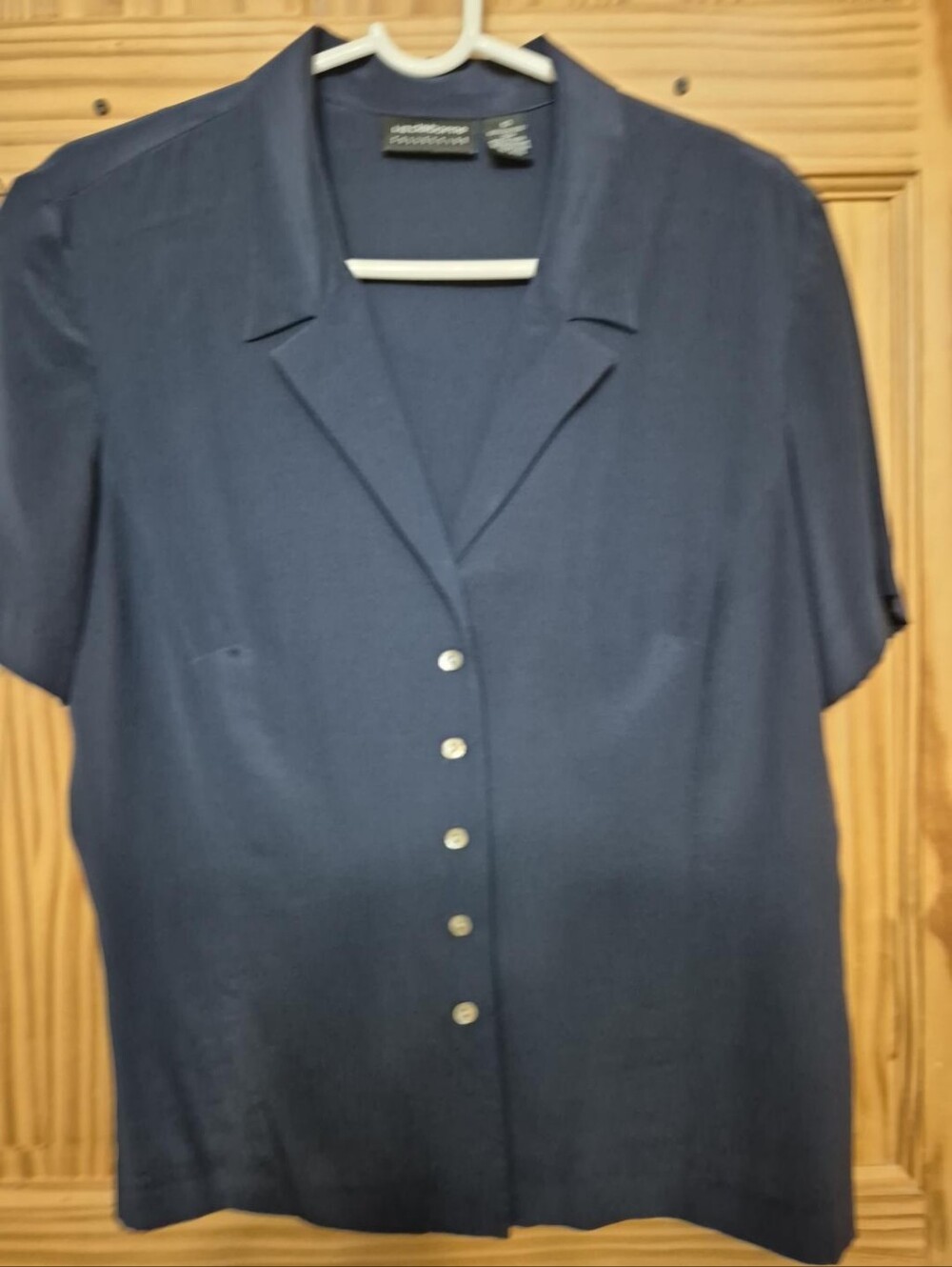 Silk Liz Claiborne Collection  Navy Blouse Size 10